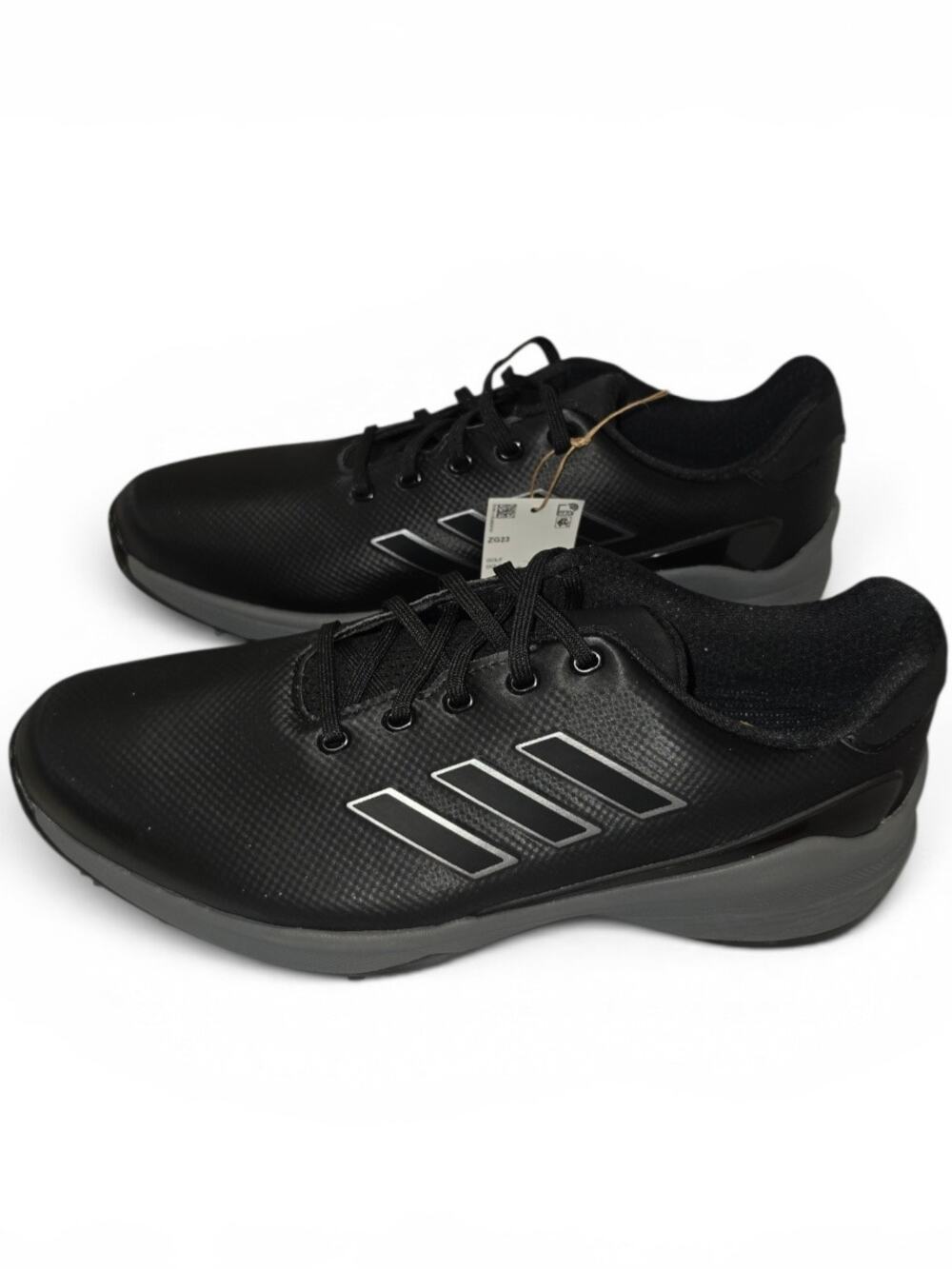 NWT Adidas ZG23 Lightstrike Golf Shoes Black Silver 12M Waterproof Spiked GW1178